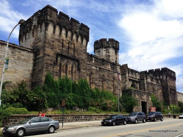 The impressive castle-esque exterior of Eastern State Penitentiary.