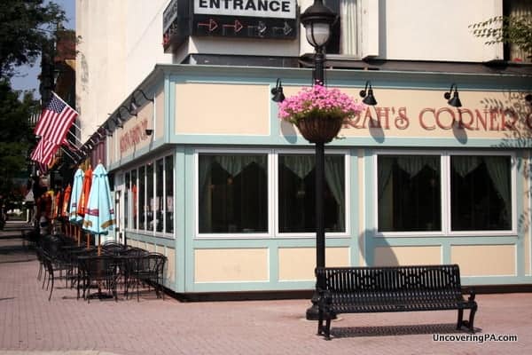 A corner cafe in downtown Stroudsburg, Pennsylvania.