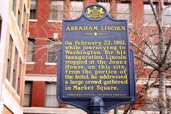 The Abraham Lincoln Historical Marker in Harrisburg, Pennsylvania - Disappearing History