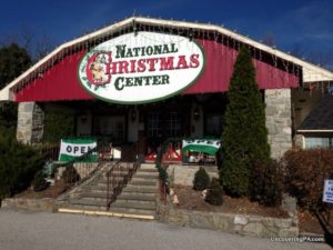 Visiting the National Christmas Center in Paradise, Pennsylvania.