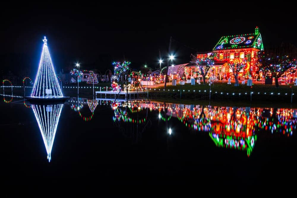 Lights at Koziar's Christmas Village in PA