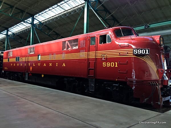 A beautifully restored train at the Railroad Museum of Pennsylvania in Strasburg, Pennsylvania.