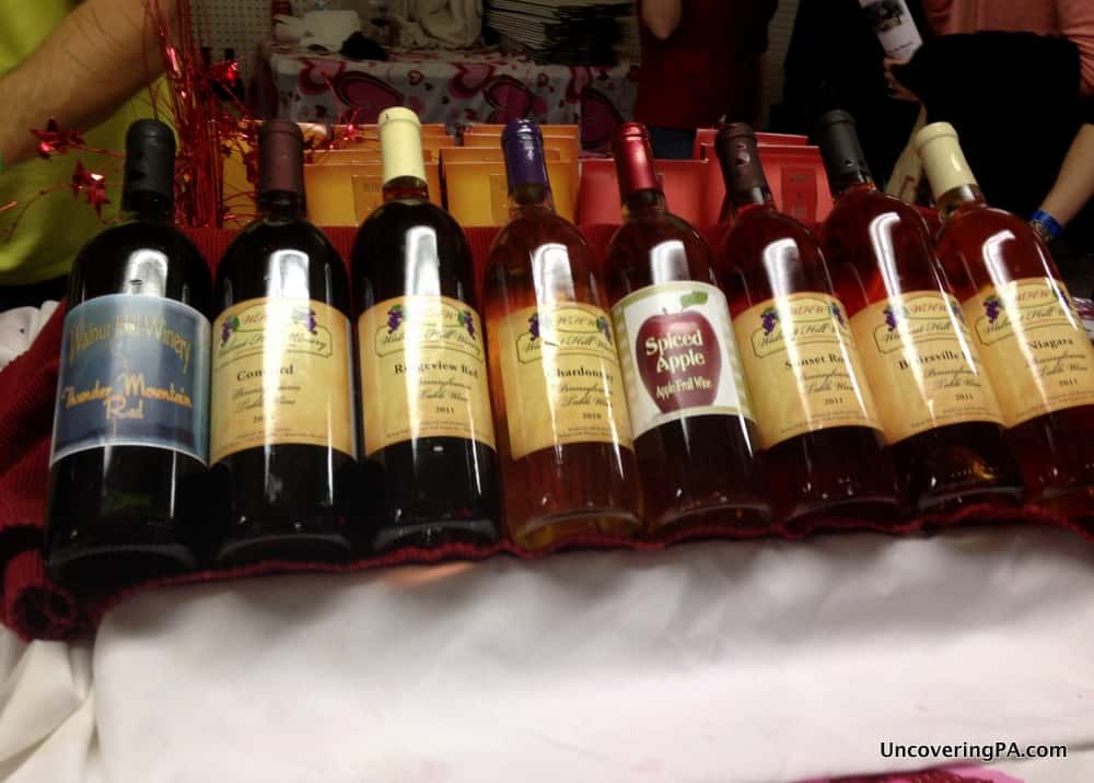 A selection of wines from the Groundhog Wine Trail Festival.