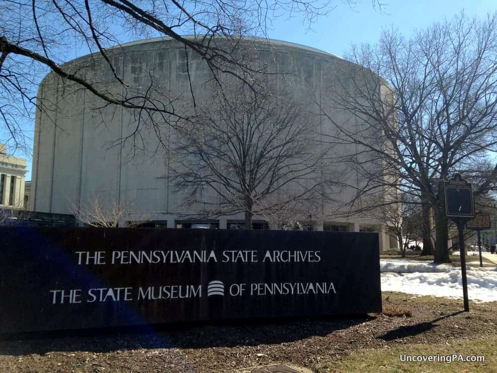 Visiting the State Museum of Pennsylvania in Harrisburg, Pennsylvania.