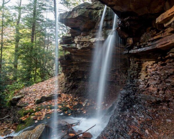 How to get to Adams Falls in Linn Run State Park