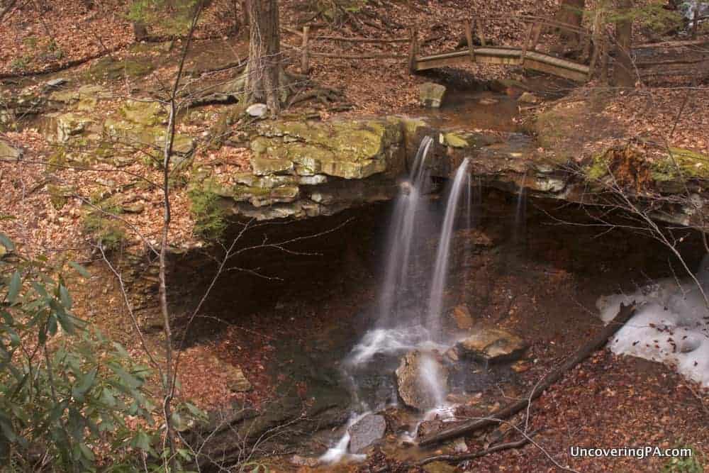 Visiting Adams Falls in Linn Run State Park, Westmoreland County, Pennsylvania.