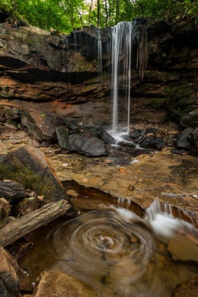 Cole Run Falls in Somerset County, Pennsylvania.