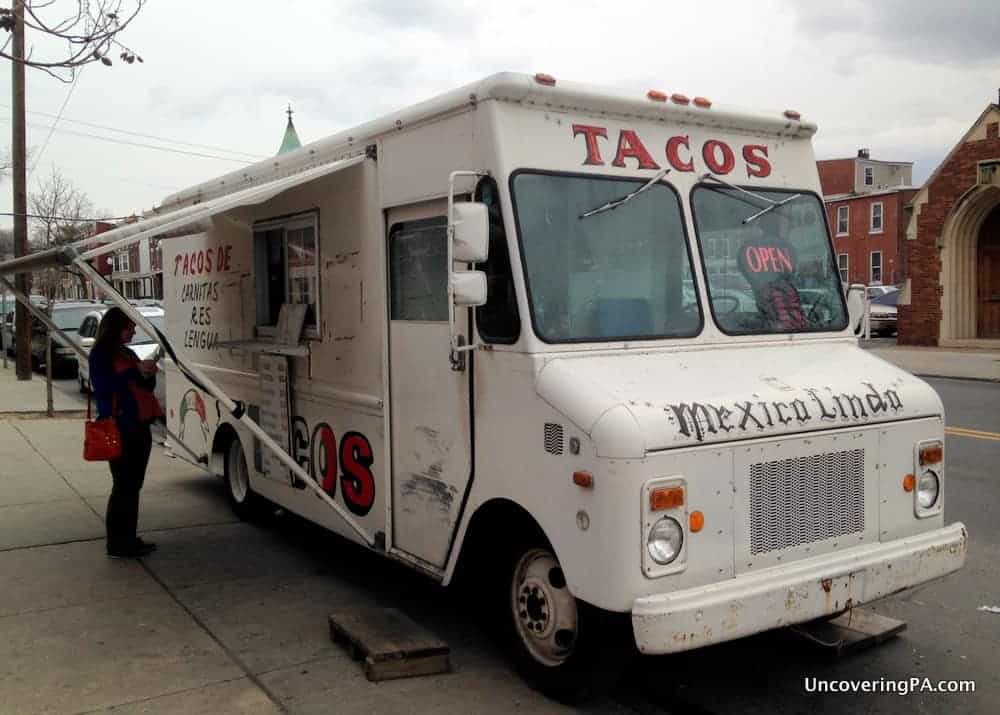 Authentic Mexican tacos from a food truck