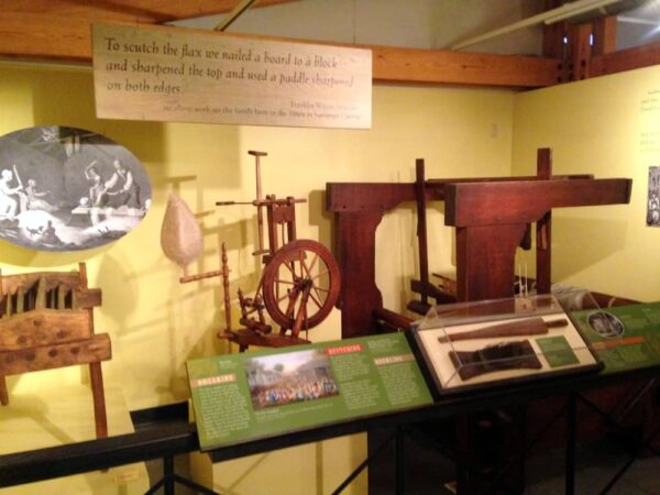 Signs and displays inside the Somerset Historical Center