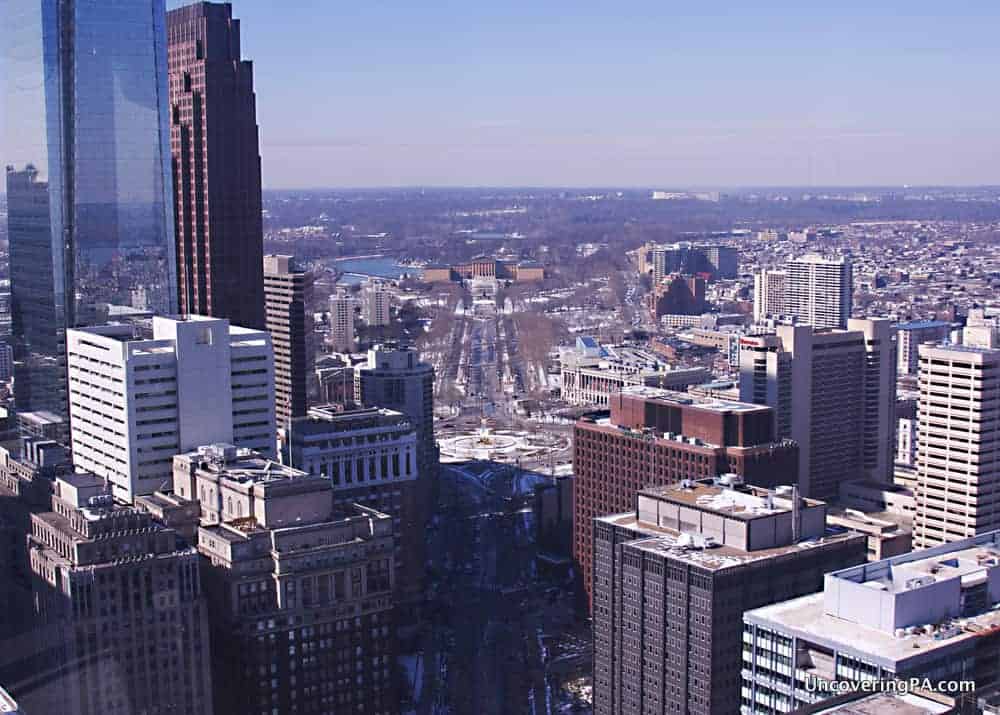 The view over Philly from the observation deck at Philadelphia's City Hall.