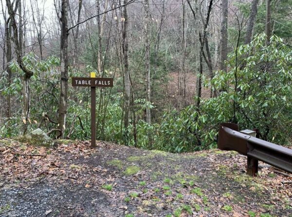 Parking for Table Falls in the Quehanna Wild Area