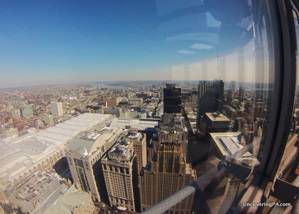 Overlooking Philly from the observation deck at Philadelphia's City Hall