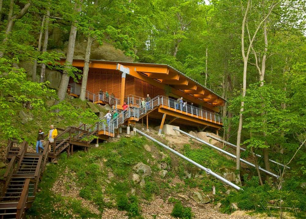 Visiting the Meadowcroft Rockshelter and Historic Village in Avella, Pennsylvania (Photo used courtesy of Meadowcroft Rockshelter: copyright Ed Massery)