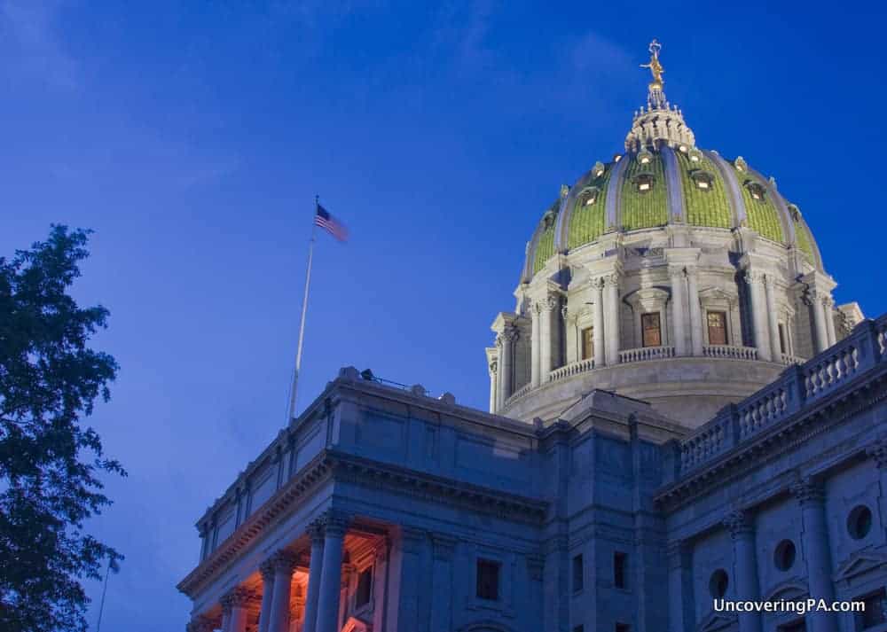 Taking a tour of the Pennsylvania State Capitol in Harrisburg.