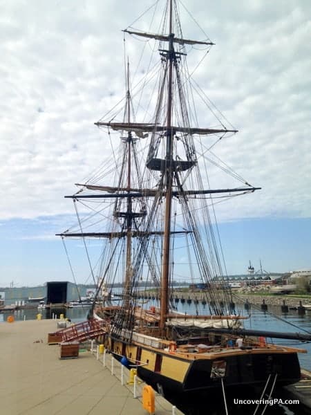 The Flagship Niagara docked outside the Erie Maritime Museum.