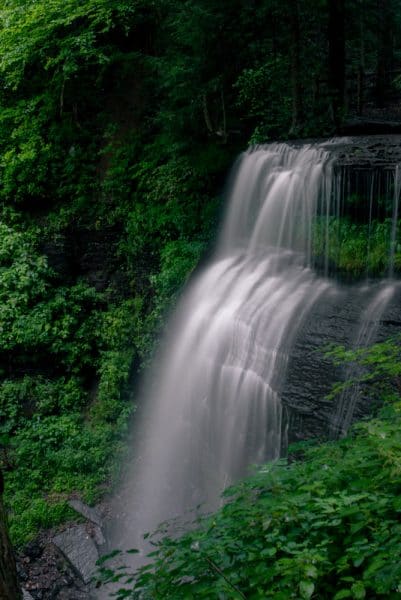 View of Buttermilk Falls in Indiana County, Pennsylvania