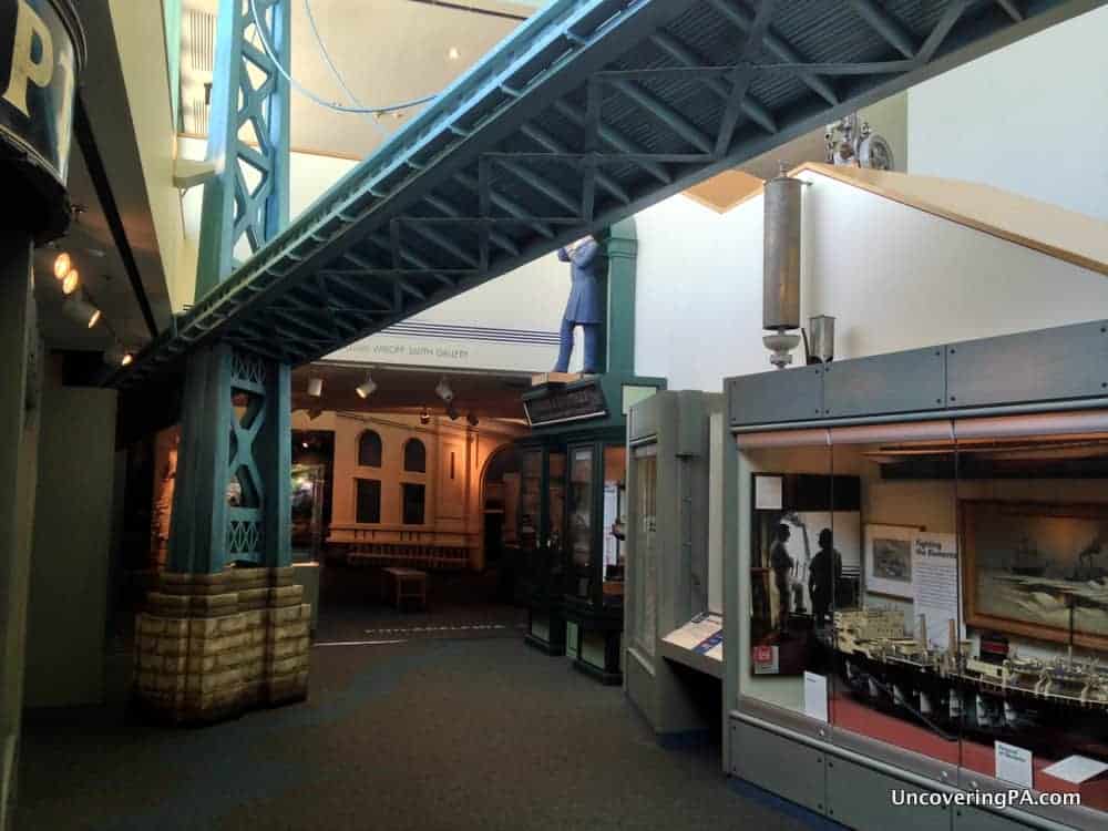 The interior of the Independence Seaport Museum.
