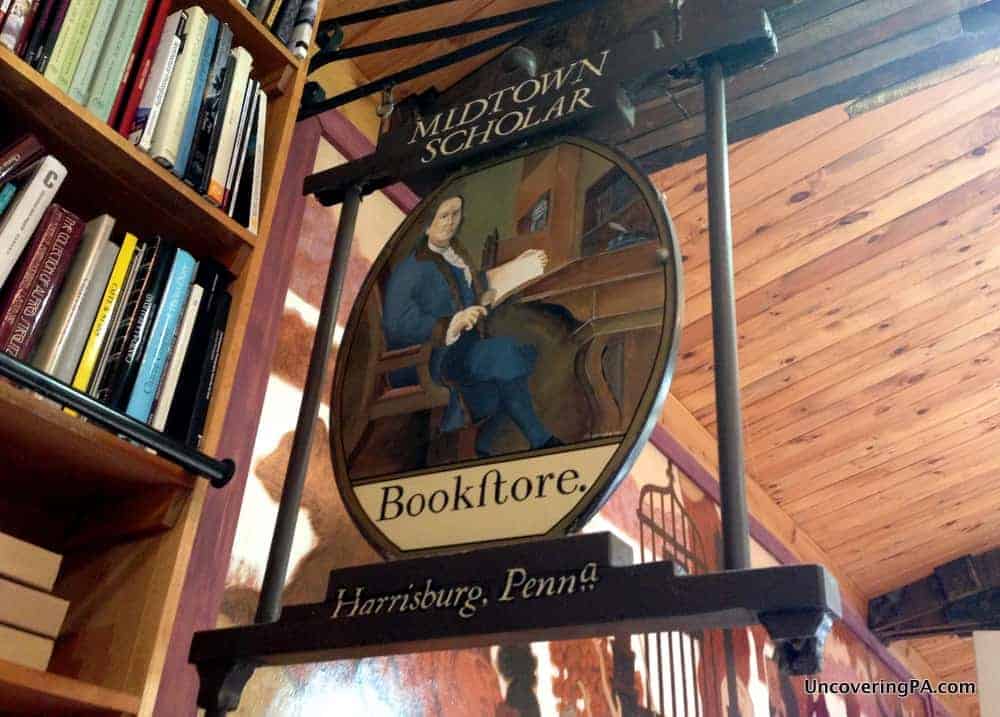 Visiting the Midtown Scholar Bookstore in Harrisburg, Pennsylvania.