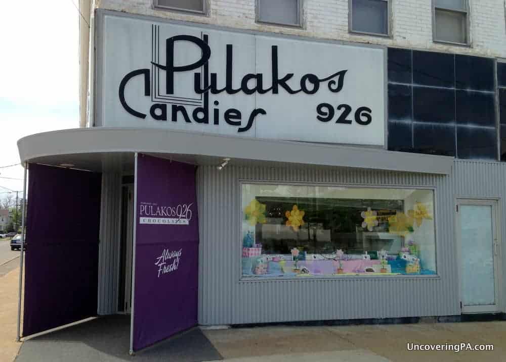 Taking a Factory Tour at Pulakos Chocolates in Erie, Pennsylvania.