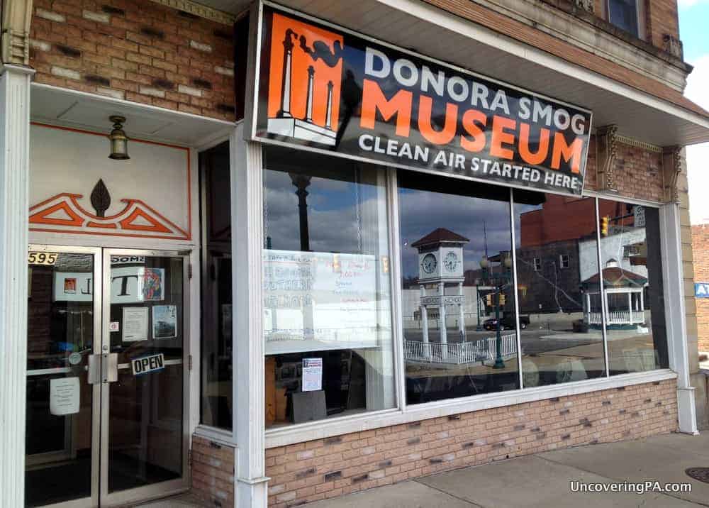 Visiting the Donora Smog Museum in Donora, Pennsylvania.