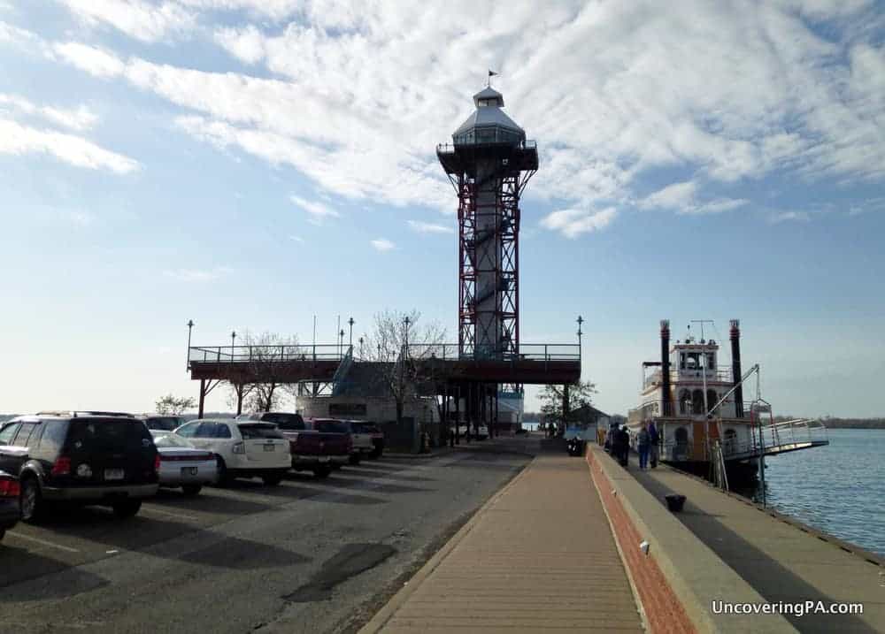 Visiting Erie Bicentennial Tower in Erie, Pennsylvania.