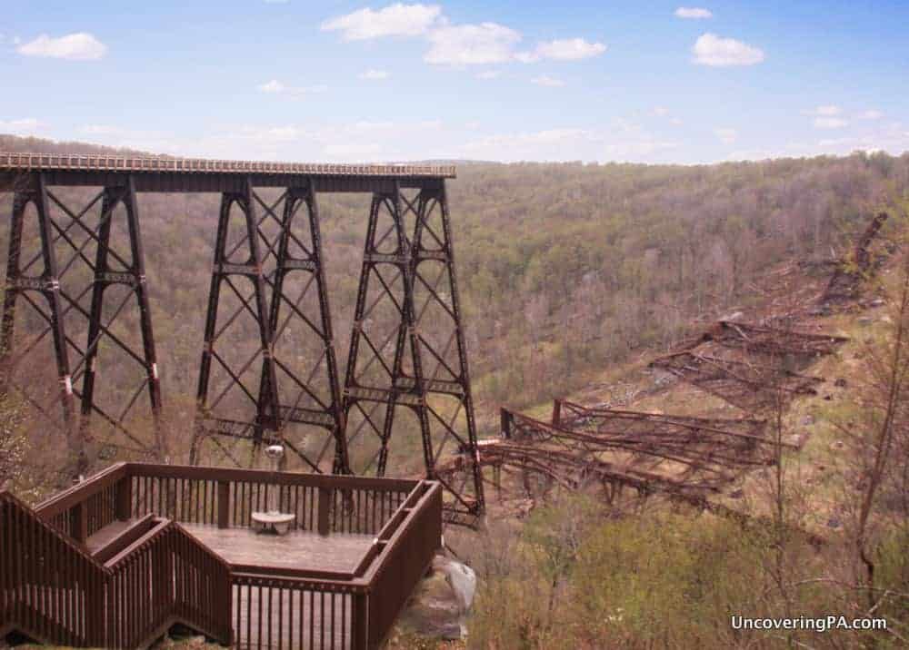 Visiting Kinzua Bridge State Park in McKean County, Pennsylvania.