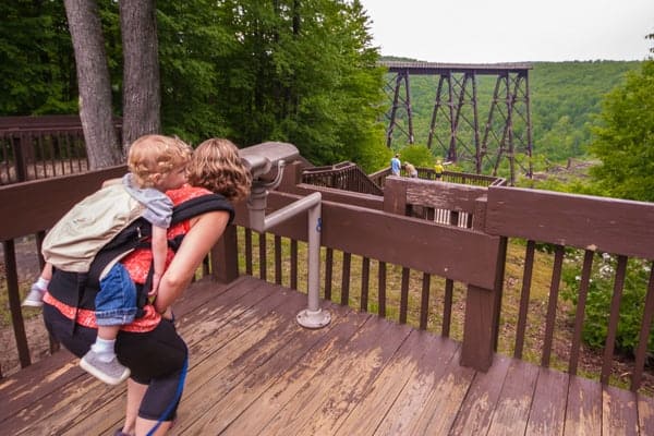 Looking at Kinzua Bridge in McKean County, pennsylvania.