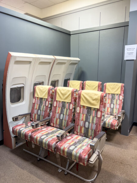 Screen-used airplane set from Mindhunter on display at The Living Dead Museum in Monroeville Mall in PA