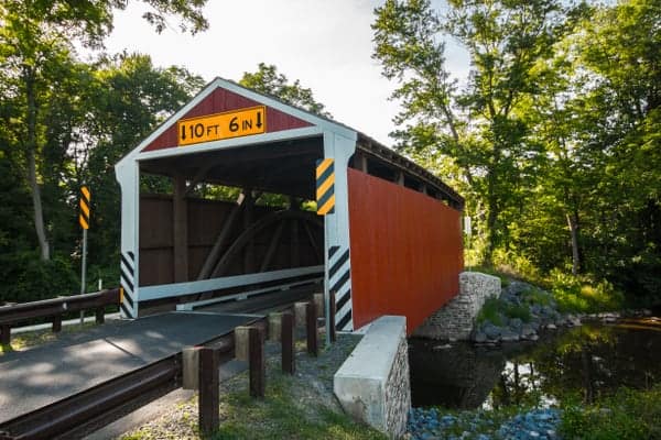 Visiting Rock Covered Bridge in Schuylkill County, Pennsylvania