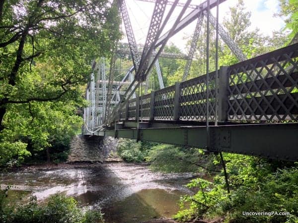 The historic Waterville Bridge spans Swatara Creek and is the crossing point for the Appalachian Trail in Swatara State Park