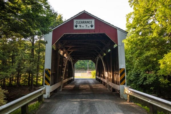 Visiting Zimmerman Covered Bridge in Rock, Pennsylvania