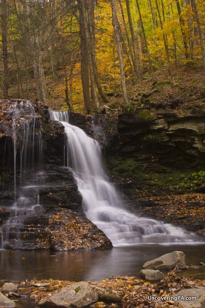 Dry Run Falls during fall in Pennsylvania.