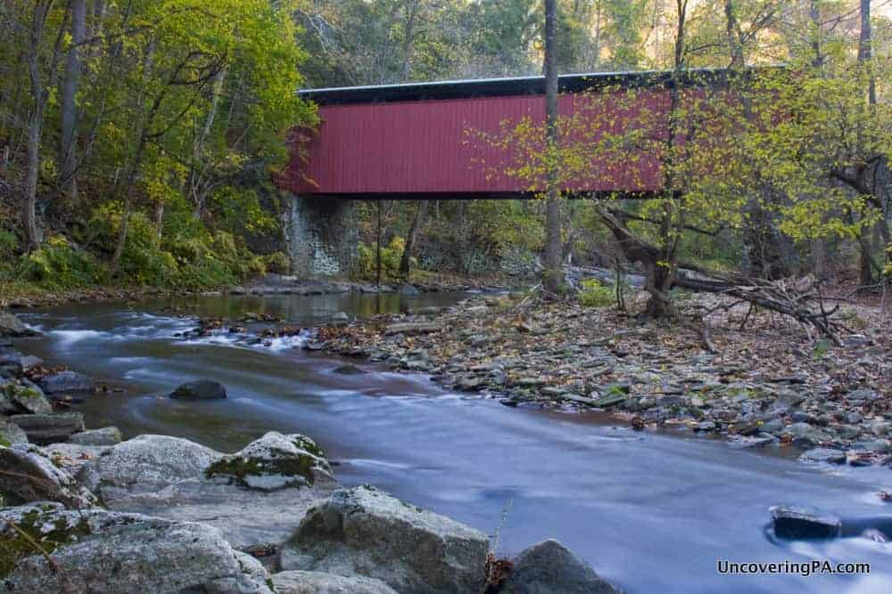 New pedestrian bridge near Forbidden Drive in Wissahickon Valley