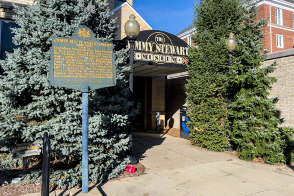The exterior of the Jimmy Stewart Museum in Indiana, PA