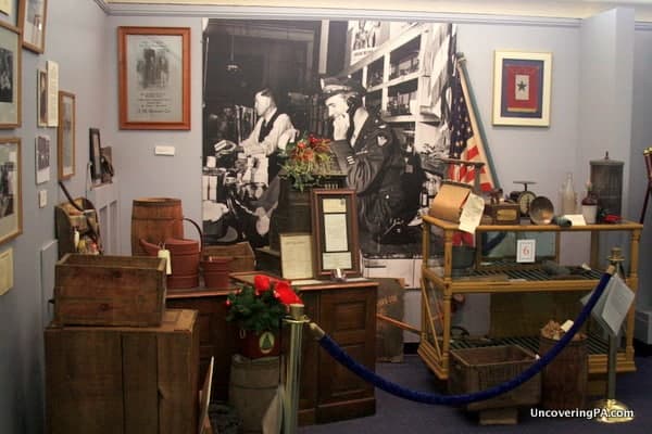Items from the hardware store owned by Jimmy Stewart's father on display at the Jimmy Stewart Museum in Indiana County, Pennsylvania.