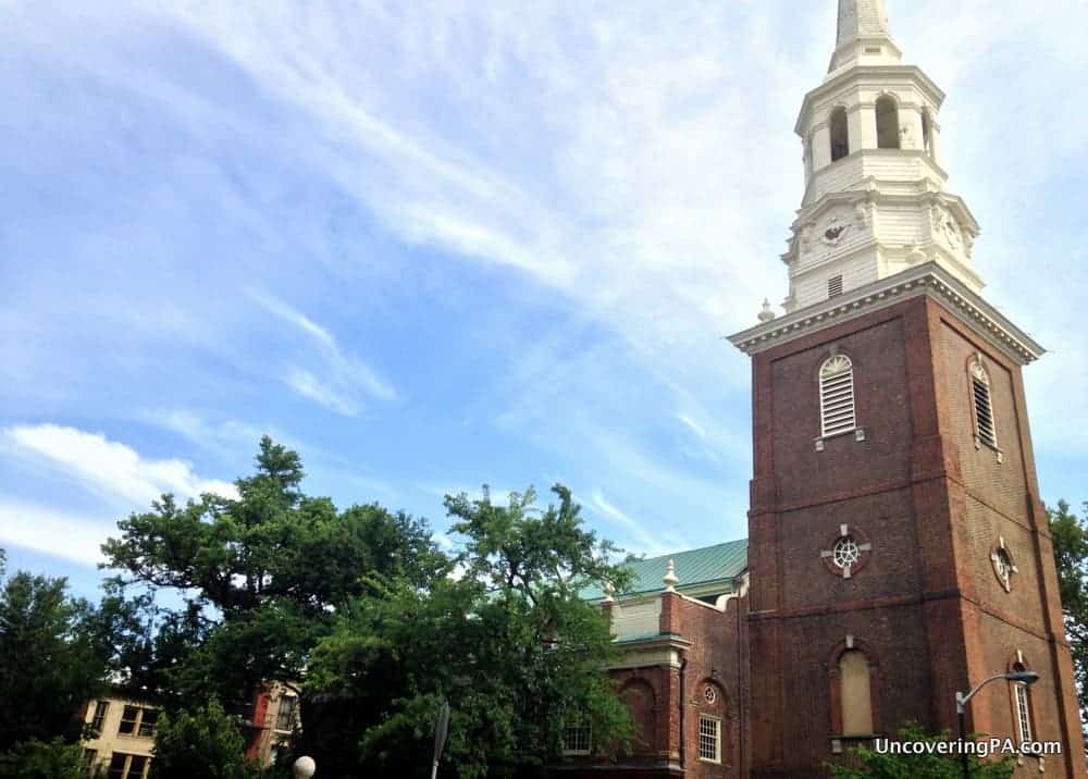 Visiting Christ Church in Philadelphia, Pennsylvania.