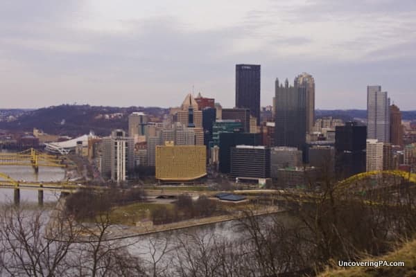 The view from Mount Washington in Pittsburgh, Pennsylvania.