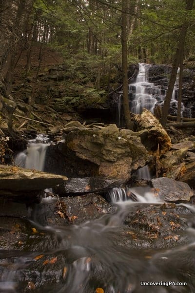 How to get to Dutchman Falls along the Loyalsock Trail in Sullivan County, Pennsylvania.