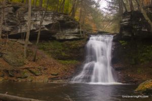 How to get to Sullivan Falls in State Game Lands 13, Sullivan County, Pennsylvania.