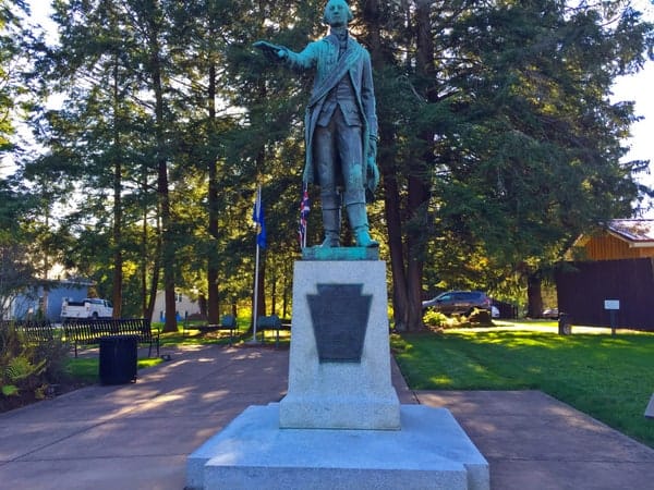 George Washington Statue in Waterford Pennsylvania