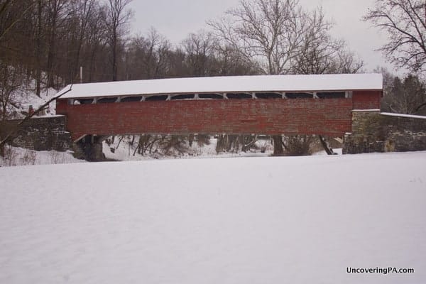 How to get to Manasses Guth Covered Bridge in Lehigh County, Pennsylvania.