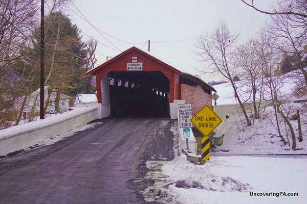 How to get to Rex's Covered Bridge in Lehigh County, Pennsylvania.