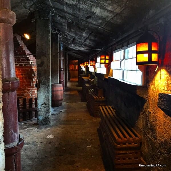 The old coal kilns in the Moravian Pottery and Tile Works in Doylestown, Pennsylvania.