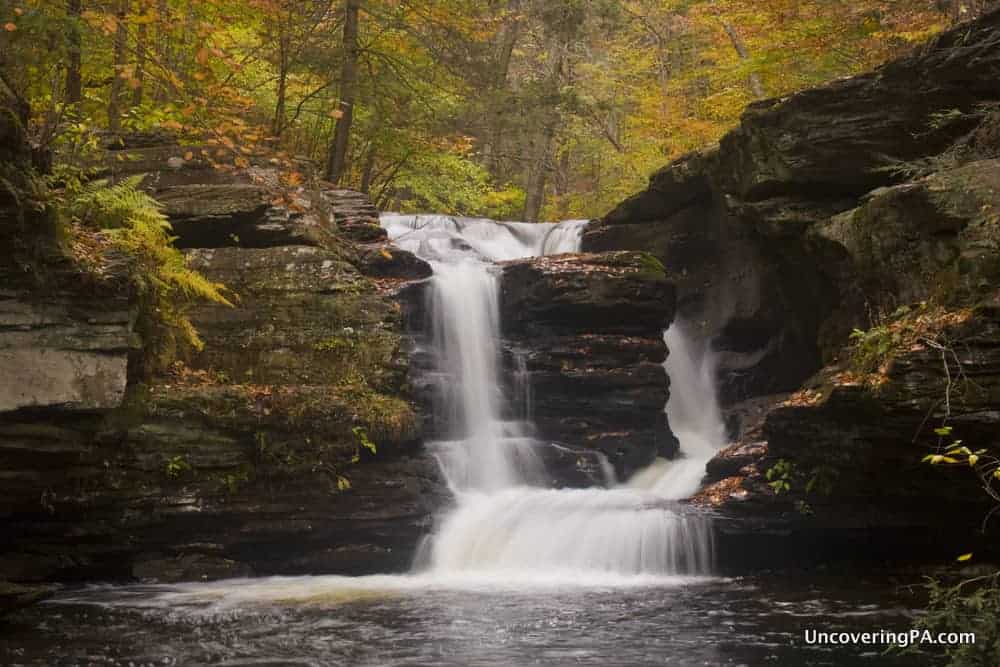 Murray Reynolds Falls in Ricketts Glen State Park in Pennsylvania