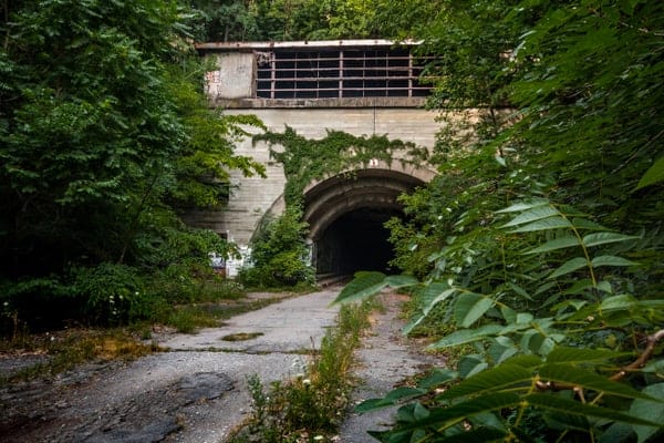 The abandoned Pennsylvania Turnpike