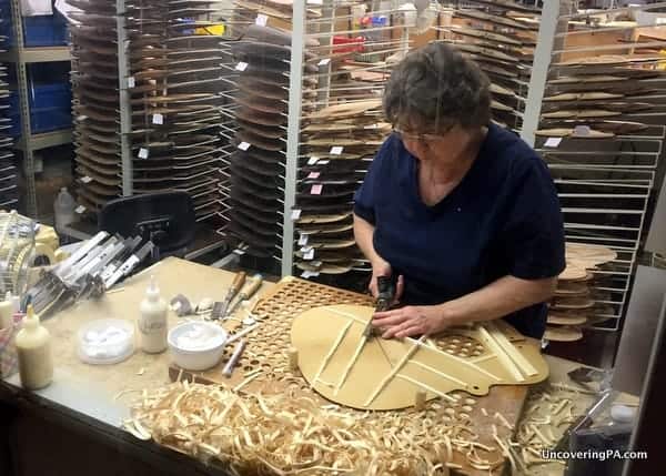 Worker on a Martin Guitar Tour near Bethlehem, Pennsylvania