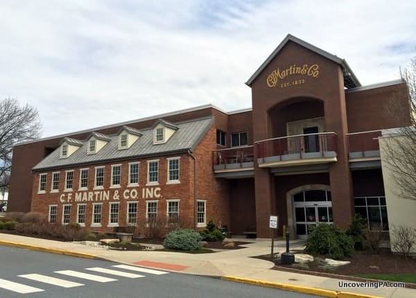 The very cool exterior of the Martin Guitar Factory in Nazareth, PA.