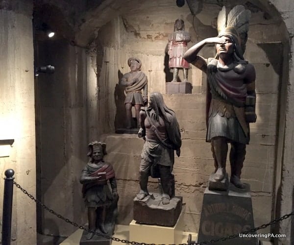 Cigar Store Indians at the Mercer Museum in Doylestown, Pennsylvania