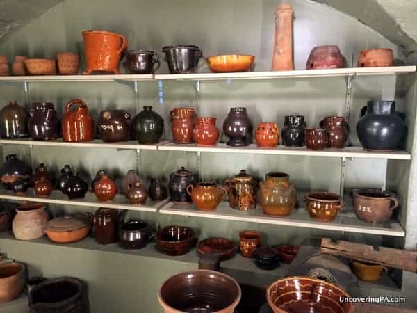 Pottery at the Mercer Museum in Bucks County, PA