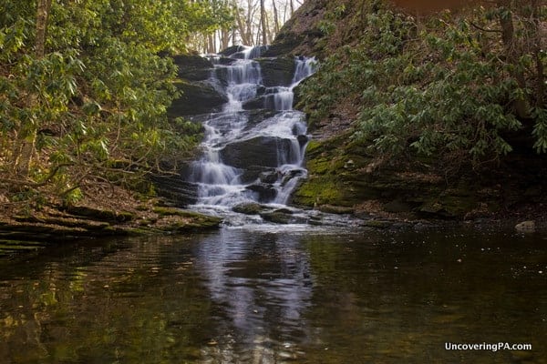 Upper Slateford Creek Falls in the Lehigh Valley of PA